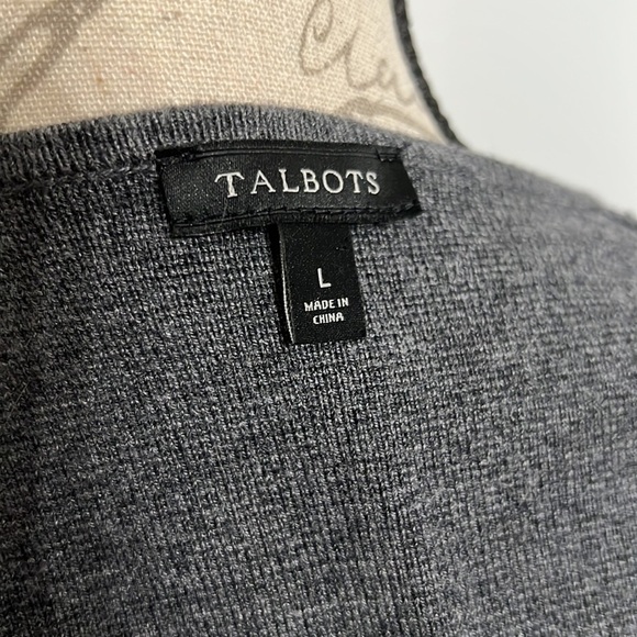 Talbots Large Cape Cover Up Gray Like New Sleeveless - Picture 5 of 5